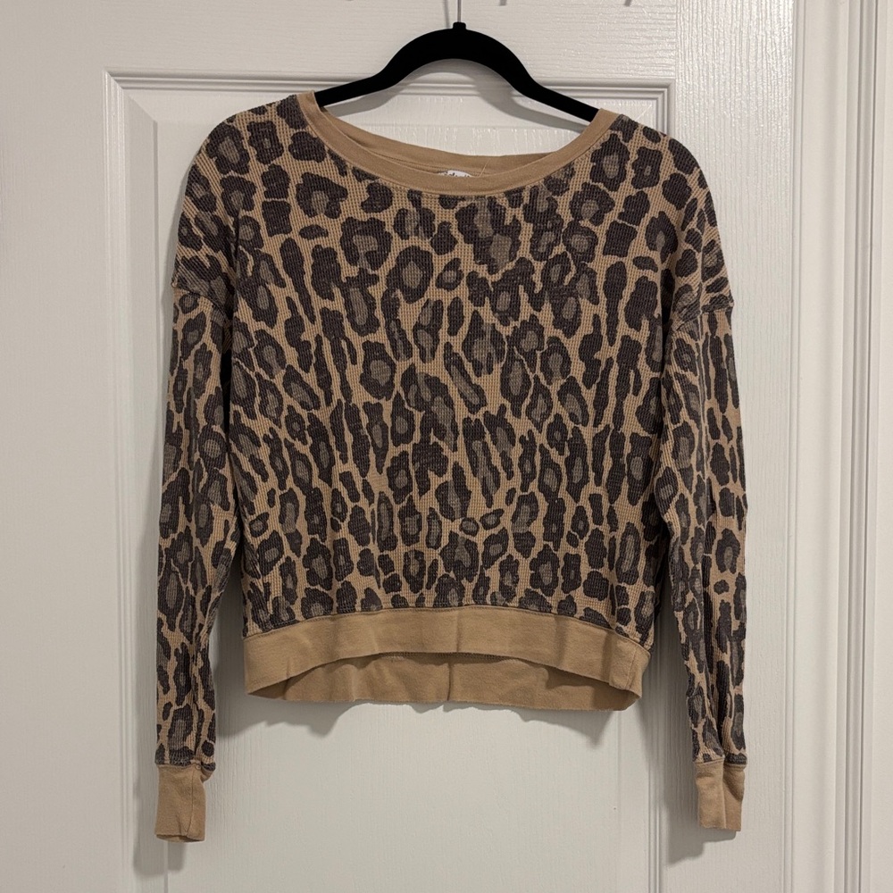 Splendid Tan and Brown Patterned Sweater